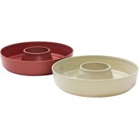 Lot de 2. Beige et bordeaux